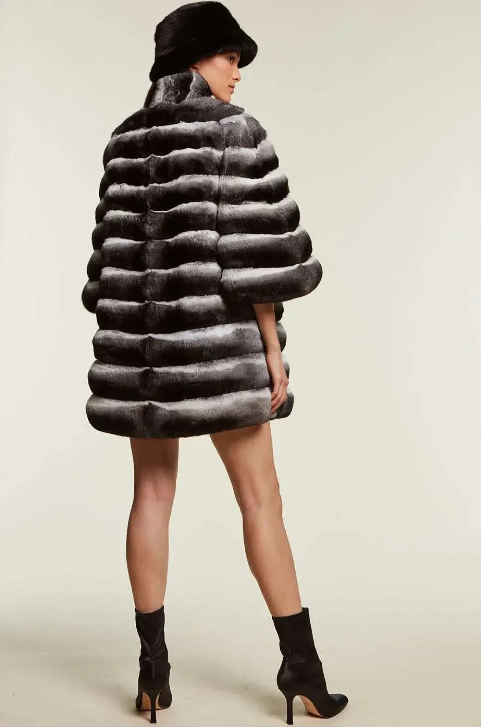 Women's chinchilla fur coat